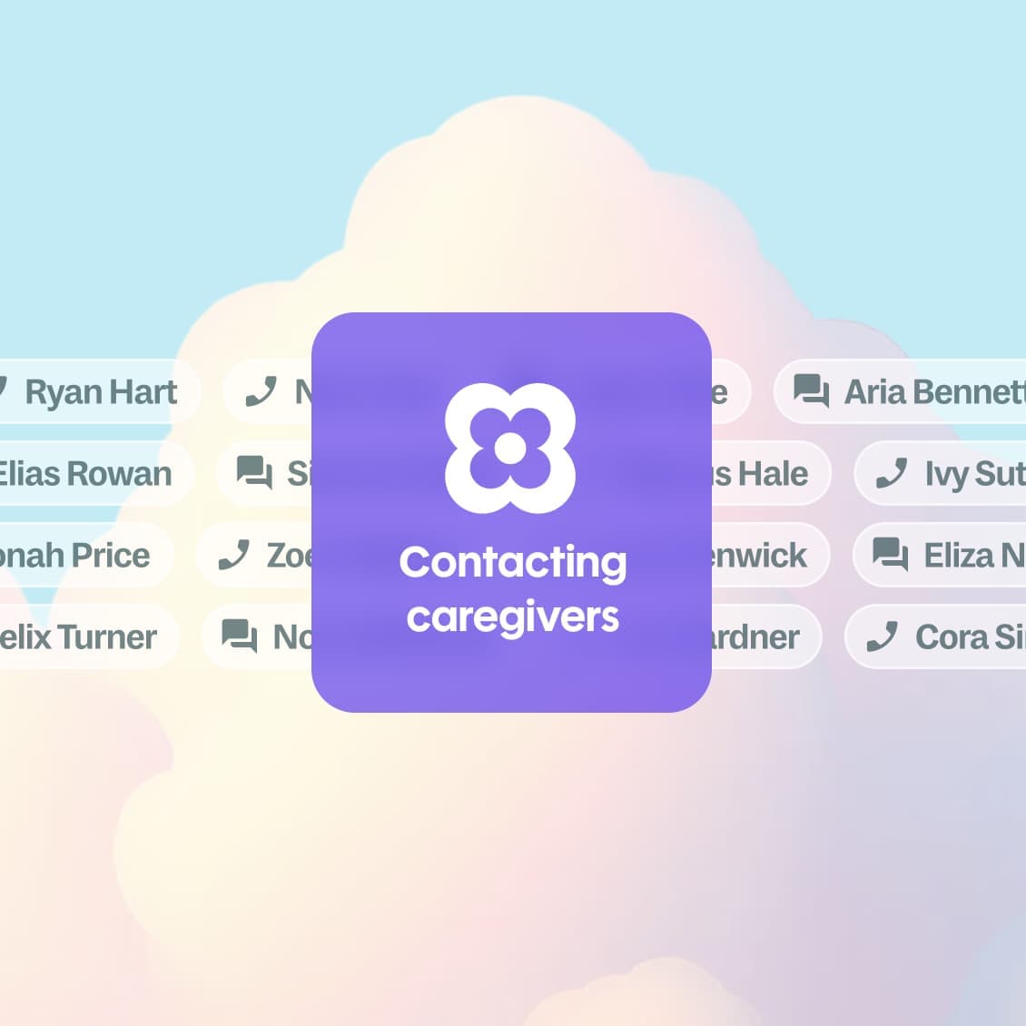 Phoebe contacting dozens of caregivers at the same time