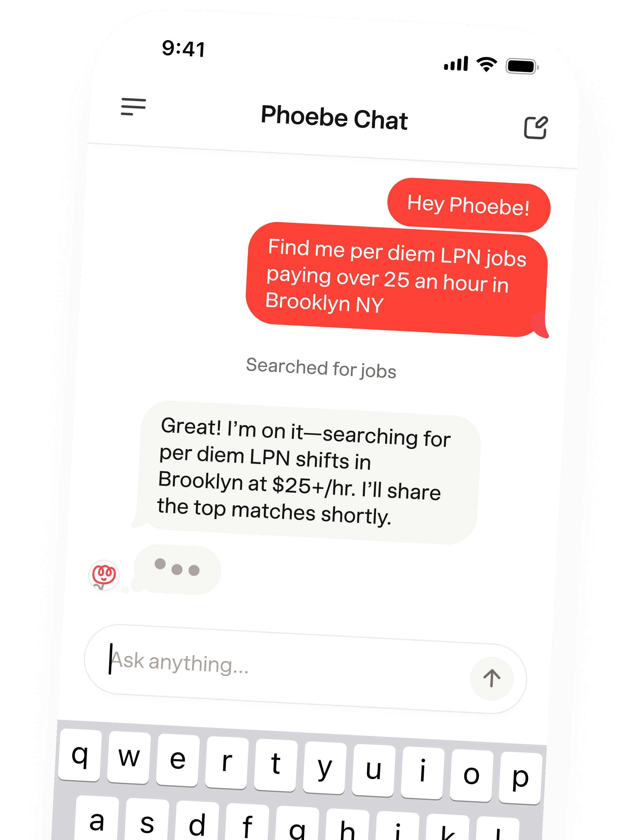 Phoebe app on phone